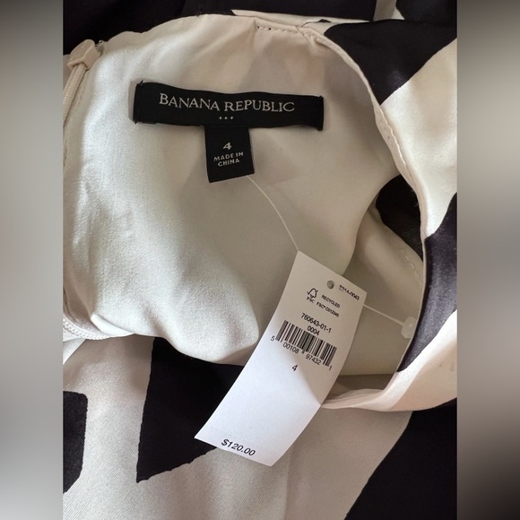 Banana Republic Factory Bloussant-Sleeve Midi Dress Satin Feel Size 4 New - Picture 2 of 12